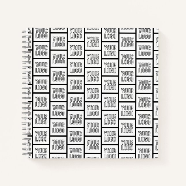 Any Logo or Image Repeating Pattern Notebook (Front)
