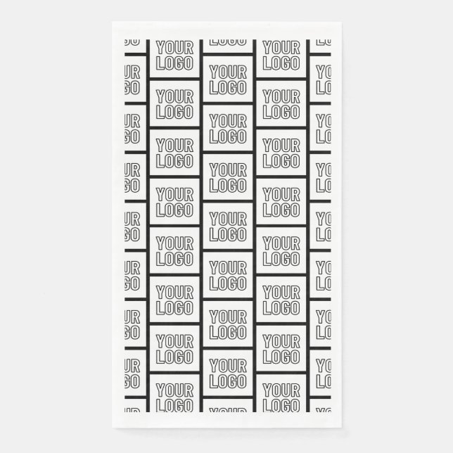 Any Logo or Image Repeating Pattern Paper Guest Towels (Front)