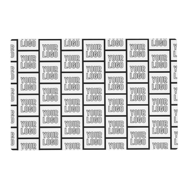 Any Logo or Image Repeating Pattern Placemat (Front)