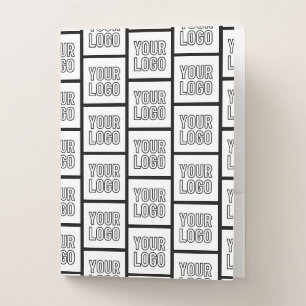 Any Logo or Image Repeating Pattern Pocket Folder
