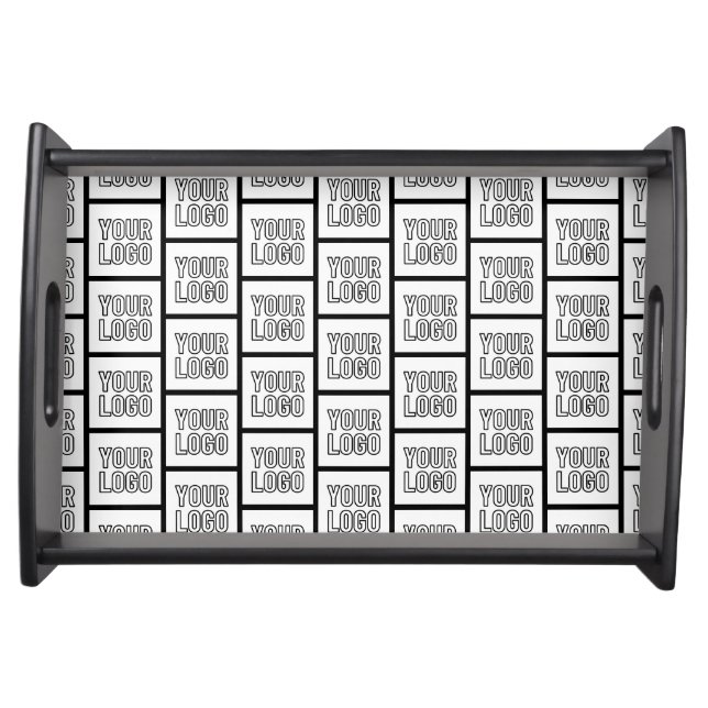 Any Logo or Image Repeating Pattern Serving Tray (Front)