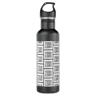 Any Logo or Image Repeating Pattern Stainless Steel Water Bottle
