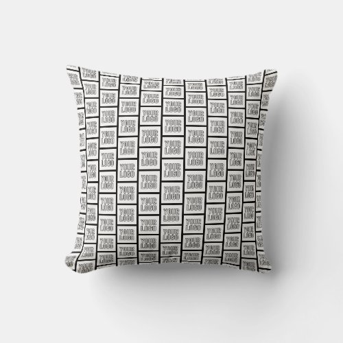 Any Logo or Image Repeating Pattern Throw Pillow