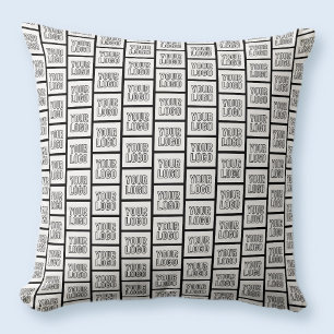 Any Logo or Image Repeating Pattern Throw Pillow