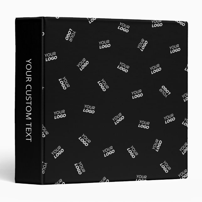 Any Logo or Uploaded Image | Scattered Pattern  3 Ring Binder (Front/Spine)