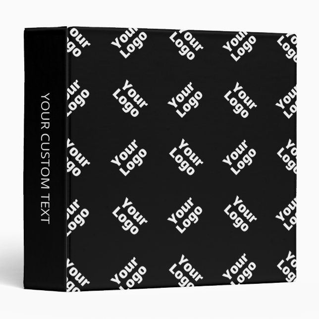 Any Logo or Uploaded Image | Scattered Pattern  3 Ring Binder (Front/Spine)