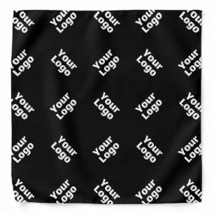 Any Logo or Uploaded Image   Scattered Pattern  Bandana