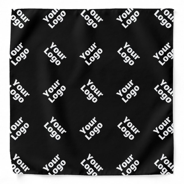 Any Logo or Uploaded Image | Scattered Pattern  Bandana (Front)