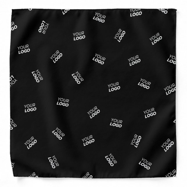 Any Logo or Uploaded Image | Scattered Pattern  Bandana (Front)