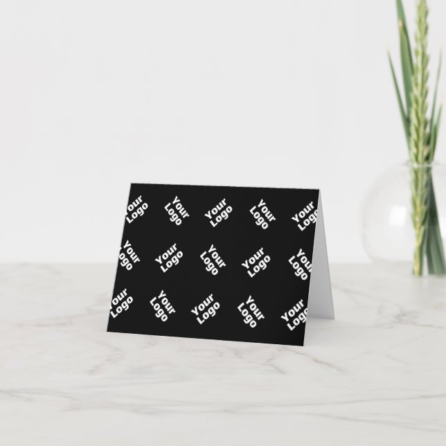 Any Logo or Uploaded Image | Scattered Pattern  Card (Front)