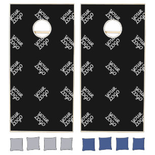 Any Logo or Uploaded Image Scattered Pattern Cornhole Set