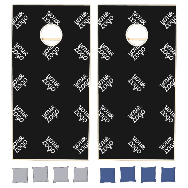 Any Logo or Uploaded Image | Scattered Pattern  Cornhole Set (Set)