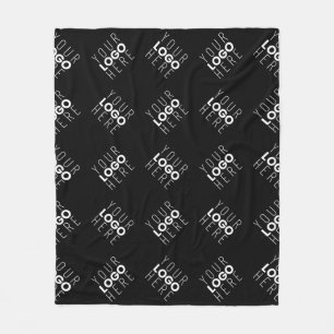 Any Logo or Uploaded Image   Scattered Pattern  Fleece Blanket