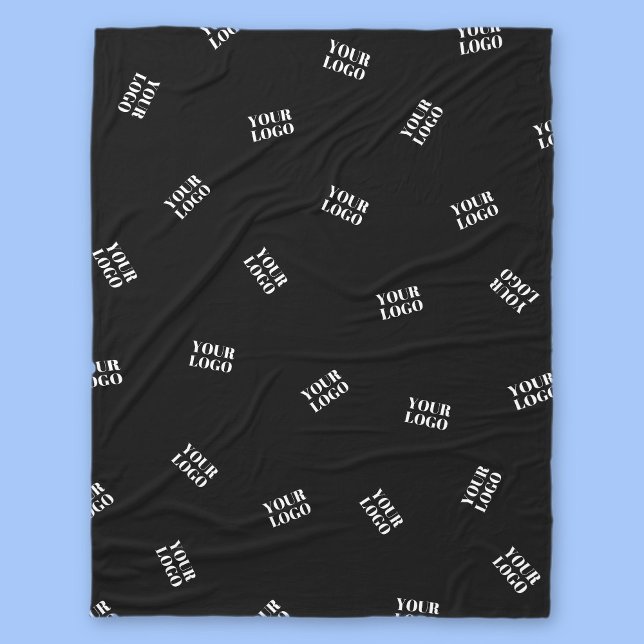 Any Logo or Uploaded Image | Scattered Pattern  Fleece Blanket (Creator Uploaded)