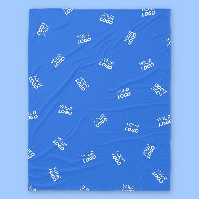 Any Logo or Uploaded Image | Scattered Pattern  Fleece Blanket (Creator Uploaded)