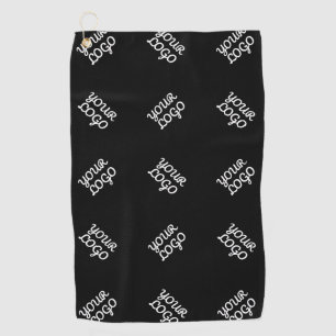 Any Logo or Uploaded Image Scattered Pattern Golf Towel