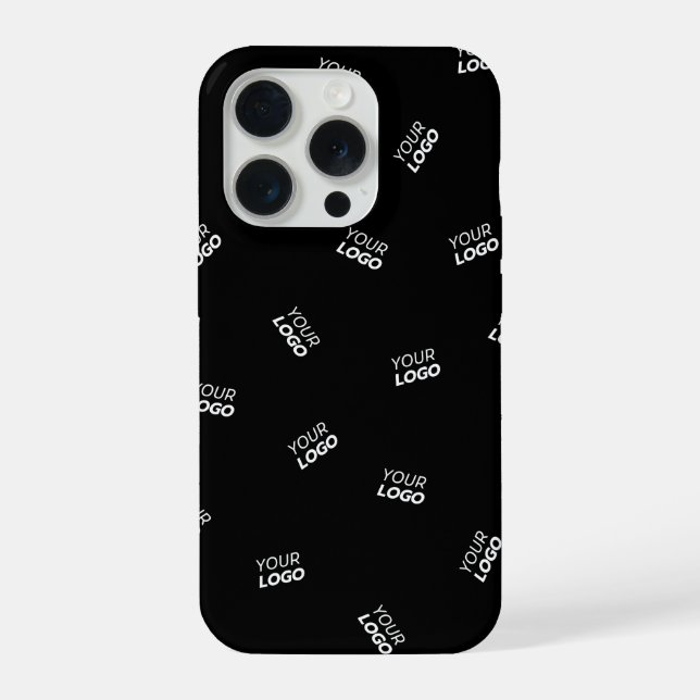 Any Logo or Uploaded Image | Scattered Pattern  iPhone Case (Back)