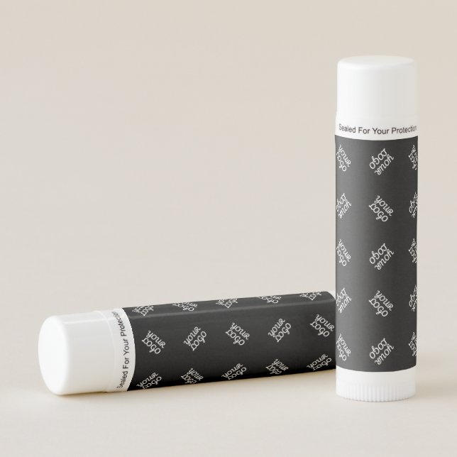 Any Logo or Uploaded Image | Scattered Pattern  Lip Balm (Front)