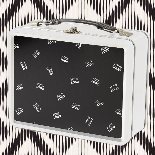 Any Logo or Uploaded Image | Scattered Pattern  Metal Lunch Box (Creator Uploaded)