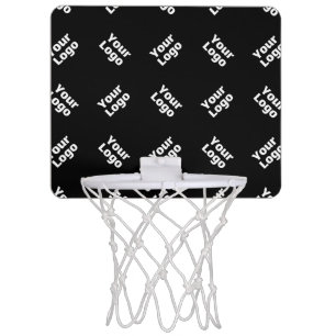 Any Logo or Uploaded Image   Scattered Pattern  Mini Basketball Hoop