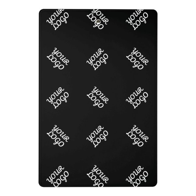 Any Logo or Uploaded Image | Scattered Pattern  Mini Clipboard (Back)