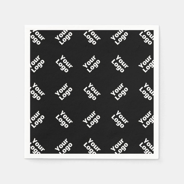 Any Logo or Uploaded Image | Scattered Pattern  Napkins (Front)