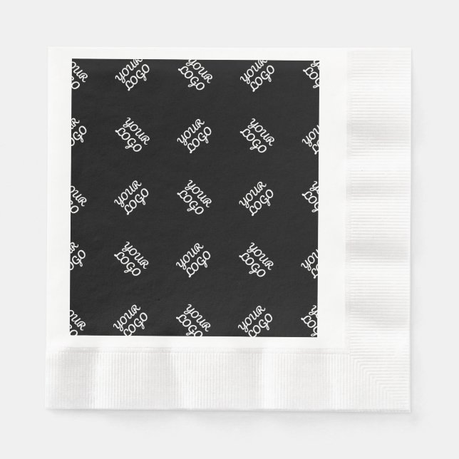 Any Logo or Uploaded Image | Scattered Pattern  Napkins (Front)