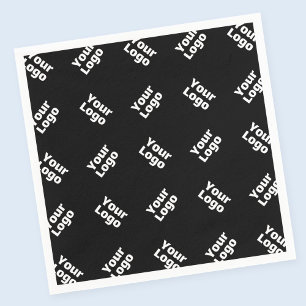 Any Logo or Uploaded Image Scattered Pattern Napkins