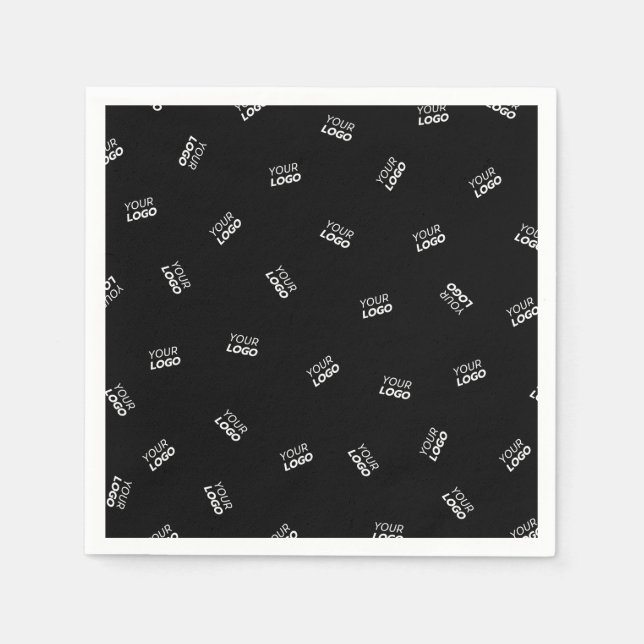 Any Logo or Uploaded Image | Scattered Pattern  Napkins (Front)
