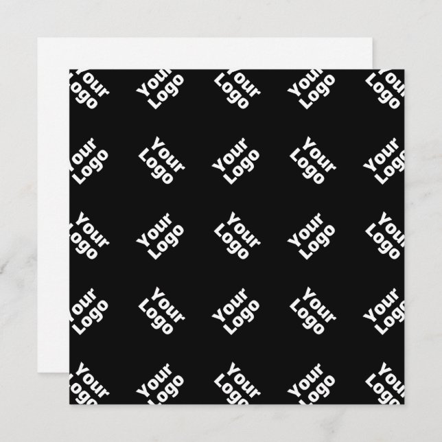 Any Logo or Uploaded Image | Scattered Pattern  Note Card (Front/Back)