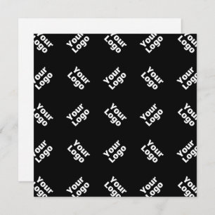 Any Logo or Uploaded Image   Scattered Pattern  Note Card