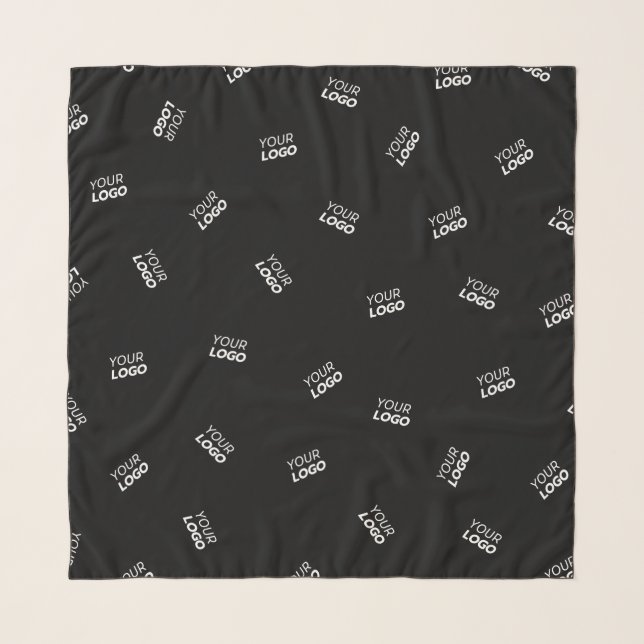 Any Logo or Uploaded Image | Scattered Pattern  Scarf (Front)