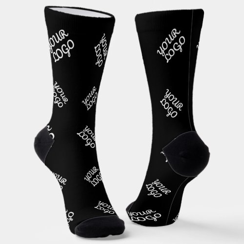 Any Logo or Uploaded Image | Scattered Pattern Socks