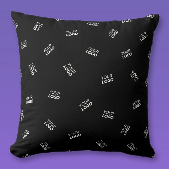 Any Logo or Uploaded Image | Scattered Pattern  Throw Pillow (Creator Uploaded)