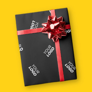 Any Logo or Uploaded Image Scattered Pattern Wrapping Paper