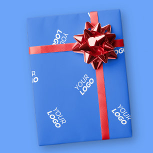 Any Logo or Uploaded Image   Scattered Pattern  Wrapping Paper