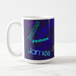 Any Name Customizable Colorful Name Pattern Coffee Mug