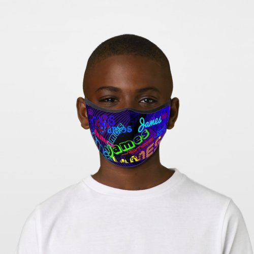 Any Name Customizable Colorful Name Pattern Premium Face Mask