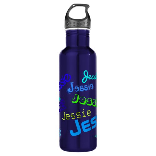 Any Name Customizable Colorful Name Pattern Stainless Steel Water Bottle