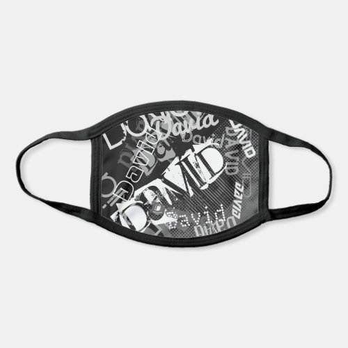 Any Name Customizable Creative Black  White Face Mask