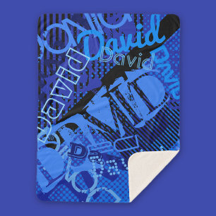 Any Name Customizable Creative Sherpa Blanket