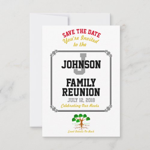 Any Name  Date White Family Reunion _ Save The Date
