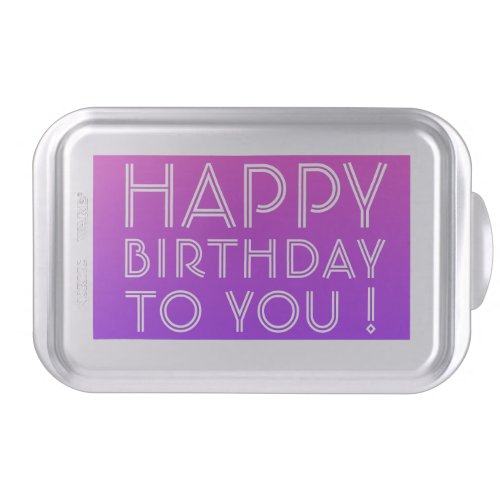 Any Name Editable Happy Birthday Pink Purple Ombre Cake Pan