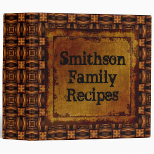 Any Name Family Recipes Leather Look Binder