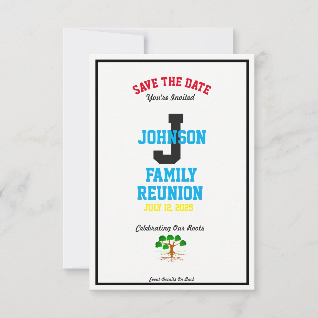 Any Name Family Reunion Any Date Any Name Save The Date Zazzle