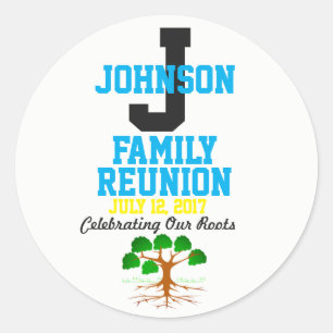Any Name Family Reunion with Any Date - Classic Round Sticker