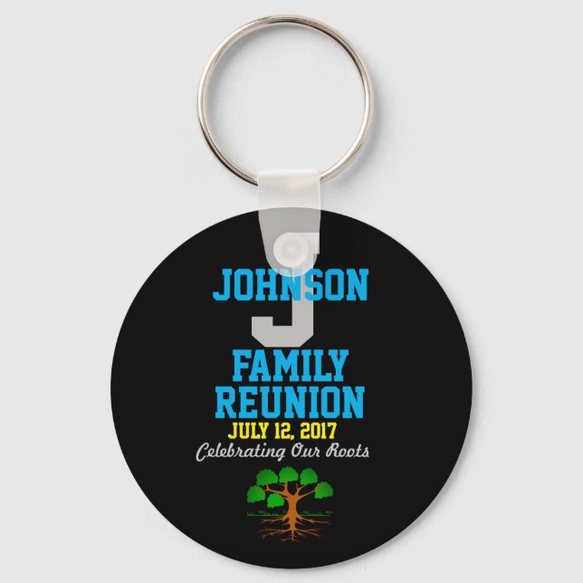 Any Name Family Reunion with Any Date - Keychain (Front)