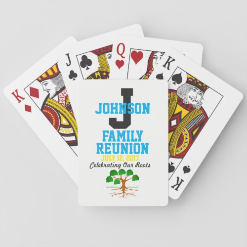 Any Name Family Reunion with Any Date _ Playing Cards