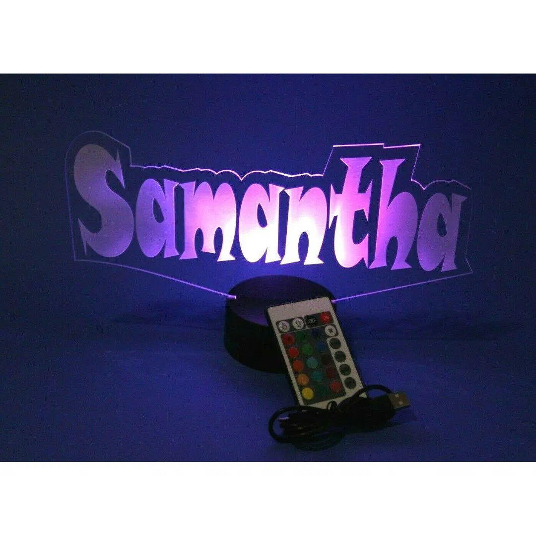 zazzle.com | Any Name Made Night Light Up Lamp LED Personalized