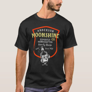 Any Name Moonshine Company Bottle Funny T-Shirt